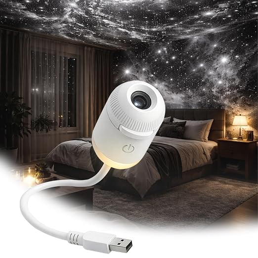 Galaxy Projector Night Light with 12 Sliding Projection Films